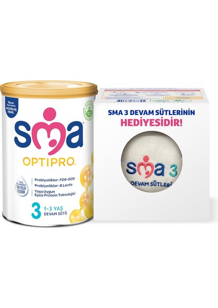 Sma Optipro 3 Devam Sütü (1-3 Yaş, 800 G) Top Hediyeli