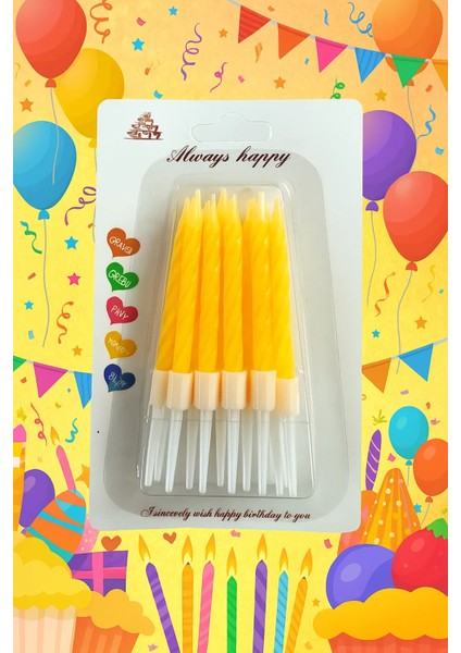 10 lu küçük burgulu mum