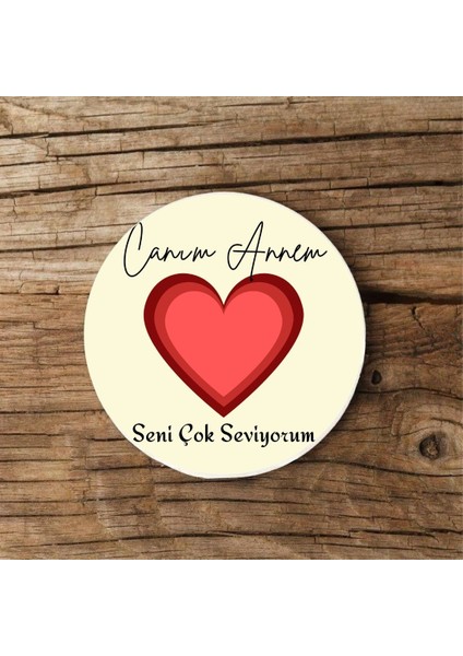 Canım Annem Tasarımlı Mdf Ikili Bardak Altlığı – Anneler Günü Hediyesi fiyatları