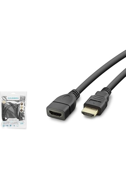 HDX2043 HDMI (D) - HDMI (E) V1.4 1mt HDMI Uzatma Kablosu - Siyah