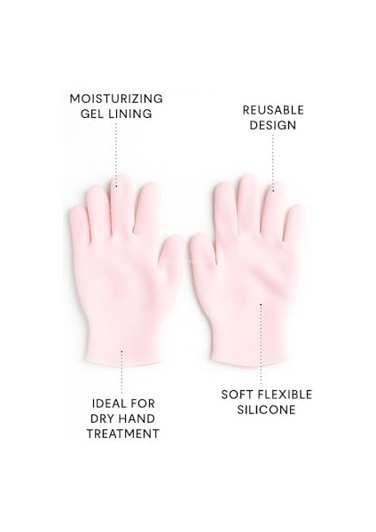 Busstier Silikon Spa Eldiven Nemlendirici Yumuşak Eldiven 1 Çift Cilt Bakım Eldiveni Kuru Ellere Özel Nemlendirici Spa Eldiveni Masaj ve Gece Bakım Kullanımı Için Uygun