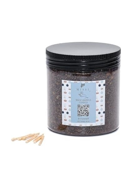 Vanilya Kokulu Siyah Yaratıcı Tozu Mum (30 Adet Fitil ile BIRLIKTE)-250 gr fiyatları