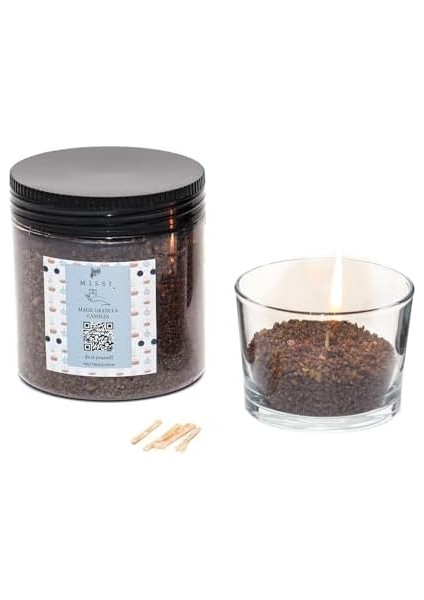 Vanilya Kokulu Siyah Yaratıcı Tozu Mum (30 Adet Fitil ile BIRLIKTE)-250 gr modelleri