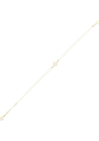 14 Ayar Lotus Altın Bileklik