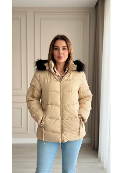 Bayan Kapşonlu Şişme Mont fiyatları