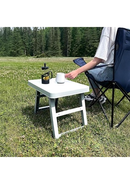 Katlanır Kamp Masası | Portatif ve Taşınabilir Piknik, Balkon, Bahçe, Plaj ve Mangal Masası – Katlanabilir Pratik Sehpa (Beyaz, Küçük) fiyatları