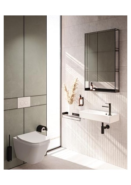 Origin A4488836 Kapaklı Tuvalet Kağıtlığı, Mat Siyah fiyatları