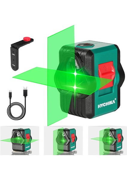 Çapraz Çizgili, 45 M, Kendinden Hizalanan Yeşil Çizgi, 360° Değiştirilebilir Yatay/dikey/çapraz Çizgi, Tutucu, IP54, USB Şarj ve Koruma Çantası