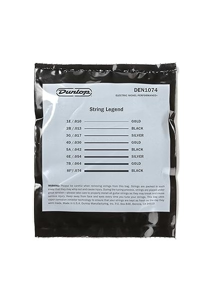 Dunlop DEN1074 Nickel 8 Telli Elektro Gitar Teli (10-74) modelleri