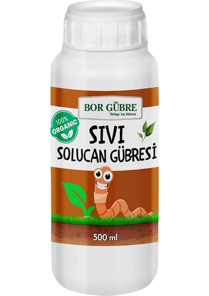 Sıvı Solucan GÜBRESI-500ML-BITIYI Geliştirir- Korur-Ürün Sayısını ve Kalitesini Artırır