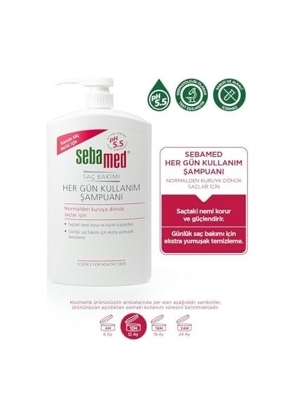 Sebamed Besleyici Onarıcı Kuru ve Hassas Saç Tipine Özel Her Gün Kullanım Günlük Saç Bakım Şampuanı 1000ML modelleri