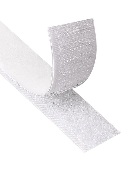 Cırt Cırtlı Bant, Kendinden Yapışkanlı, 8 Metre, Ekstra Güçlü, Çift Taraflı Yapışkan Bant, Cırt Cırtlı, 20 mm Genişliğinde, Kendinden Yapışkanlı Bant (20 mm x 8 M, Beyaz)