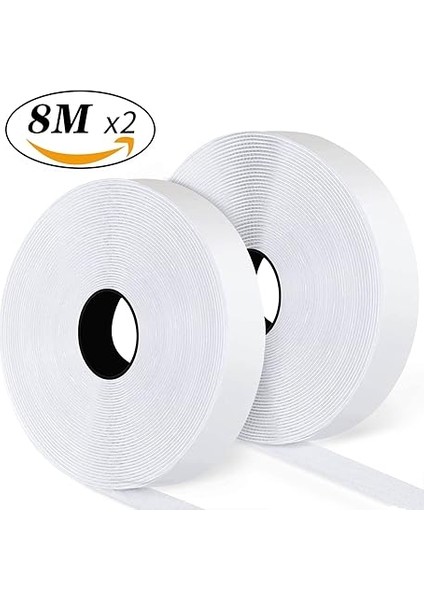 Cırt Cırtlı Bant, Kendinden Yapışkanlı, 8 Metre, Ekstra Güçlü, Çift Taraflı Yapışkan Bant, Cırt Cırtlı, 20 mm Genişliğinde, Kendinden Yapışkanlı Bant (20 mm x 8 M, Beyaz) fiyatları