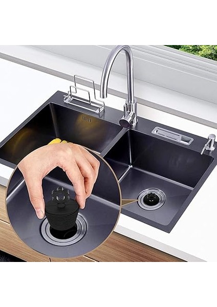 Paket Evrensel Küvet Tıkacı, Silikon Küvet Tıpası, Mutfak Küvet Lavabo Giderleri Için Küvet Gider Tıkacı (Siyah) fiyatları