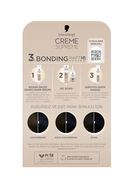 Schwarzkopf Creme Supreme Saç Boyası 1-1 Soğuk Siyah fiyatları