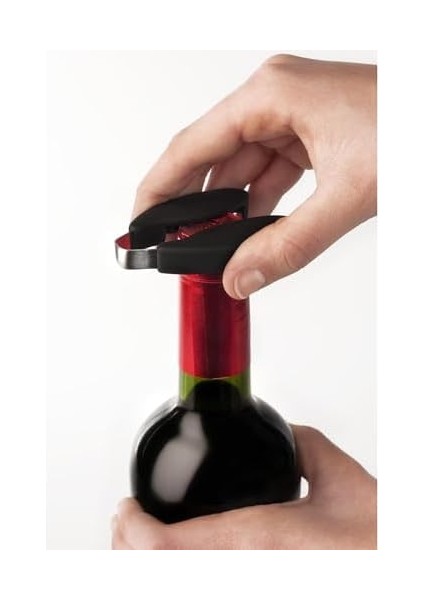 Gövdeli ve Çinko Alaşımlı Saplı Tirbuşon. Maual Kapsül Kesicili Çok Amaçlı Şişe Açacağı. Zahmetsiz Mantar Açma. Siyah ve Gümüş Renk. Toskana Serisi fiyatları