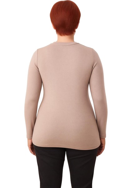 Kadın Fitted V Yaka Uzun Kollu Örme Bluz Kaliteli Şık Rahat Modern Zarif Günlük modelleri