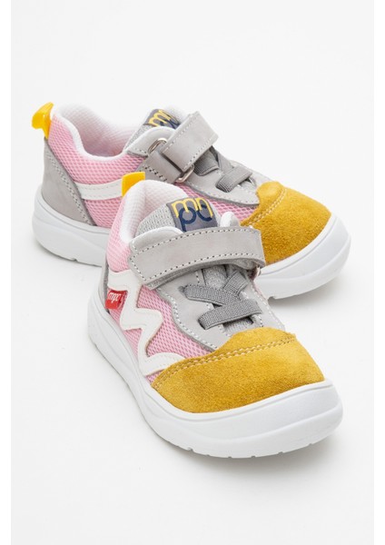Unisex Çocuk Gri-Sarı Günlük Spor Ayakkabı