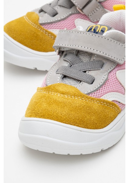 Unisex Çocuk Gri-Sarı Günlük Spor Ayakkabı