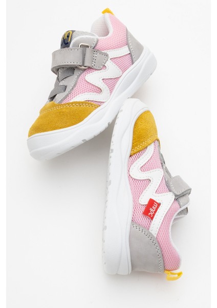 Unisex Çocuk Gri-Sarı Günlük Spor Ayakkabı