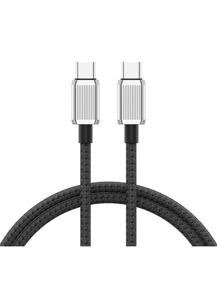 60W 3A Pd Type-C To Type-C Hızlı Şarj ve Kablosu 1 Metre Siyah fiyatları