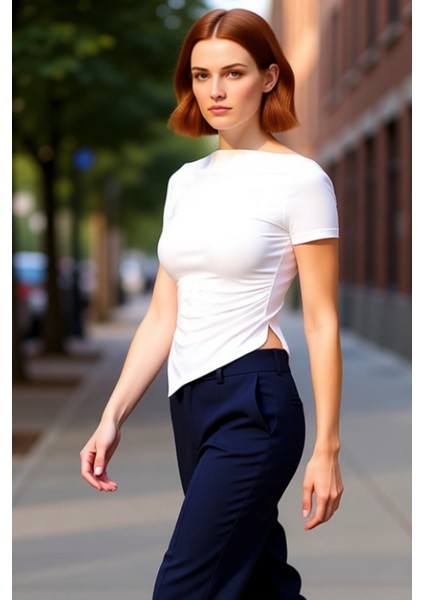 Kadınlar Için Modern Kayık Yaka Vücuda Oturan Asimetrik Detaylı Örme Bluz Kaliteli Şık Rahat modelleri