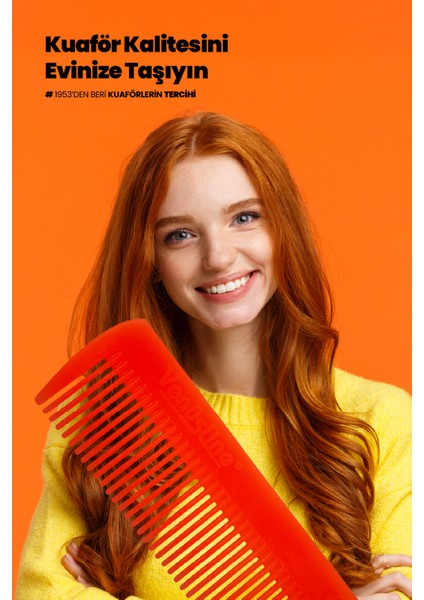 Venüsline Professional 9030 – Turuncu Çapa Model Saç Tarağı, Isıya Dayanıklı Yapı fiyatları