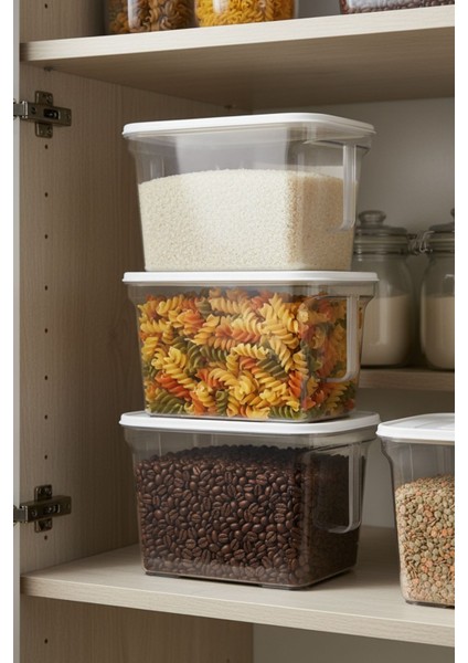 3’lü Saplı Derin Saklama Kabı Seti (2,75 Lt + 3,25 Lt + 5,40 Lt) modelleri