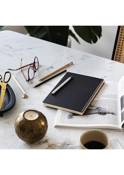 Siyah Karton Kapak 70 Yaprak 110 Gram Düz Çizgisiz Not Defteri modelleri