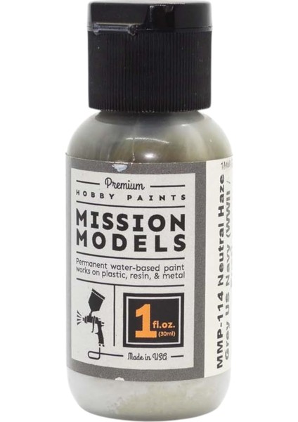 Models Modelleri MMP-114 Nötr Haze Gri Abd Donanması Wwıı / Post Akrilik 1 Oz (30 Ml)
