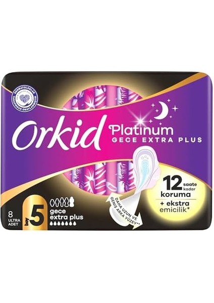 Orkid Platinum Gece Ekstra Plus (Boy 5) 8 Adet Hijyenik Ped modelleri