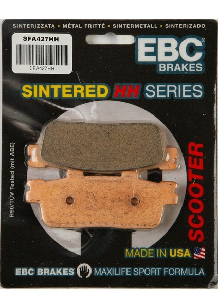 SFA427HH 2020-2025 Sym Joymax Z Plus 250 Uyumlu Arka Fren Balatası Sinterli Balata