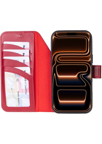 iPhone 17 Pro Uyumlu Hakiki Deri Magsafe ve Rfıd Koruma Özellikli Çıkarılabilir Cüzdanlı Kılıf fırsatları