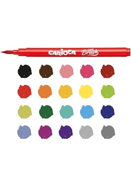 Super Brush Keçeli Boya Kalemi 20'li modelleri