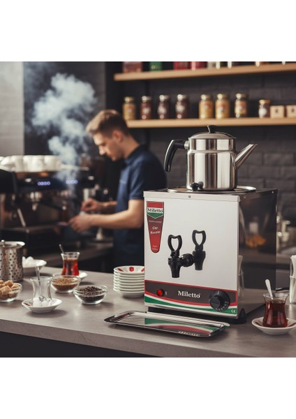 15 Model Elektrikli Tek Demlikli Çay Kazanı 9 lt (Demlik Dahil) - MEJ14 fiyatları