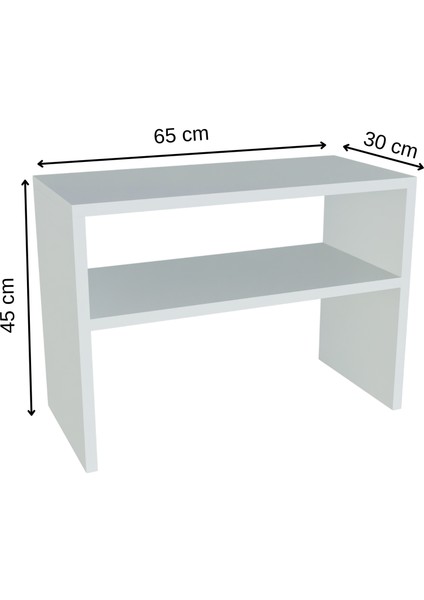 Modern Orta Sehpa – Çok Amaçlı Dikdörtgen Tasarım, Alt Raflı Salon Sehpası, Dekoratif Yan Sehpa
