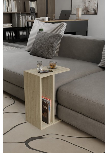 Modern Orta Sehpa – Çok Amaçlı Dikdörtgen Tasarım, Alt Raflı Salon Sehpası, Dekoratif Yan Sehpa