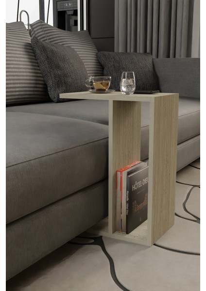 Modern Orta Sehpa – Çok Amaçlı Dikdörtgen Tasarım, Alt Raflı Salon Sehpası, Dekoratif Yan Sehpa