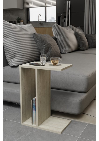 Modern Orta Sehpa – Çok Amaçlı Dikdörtgen Tasarım, Alt Raflı Salon Sehpası, Dekoratif Yan Sehpa