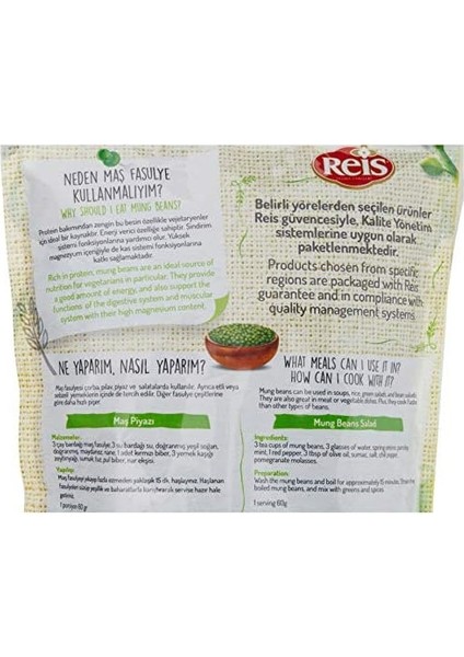 Reis Royal Maş Fasulye (0.5 Kg)