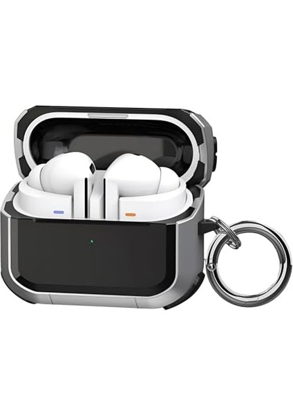 Buds 3 Pro ve Buds 3 Uyumlu Darbelere Karşı Ultra Güçlü Çift Renkli Sert Kenar Mat Silikon Kılıf (Gri) fiyatları