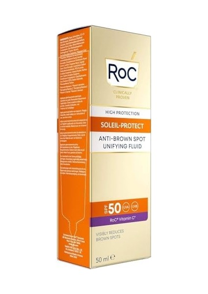 Roc Soleil-Protect Leke Karşıtı Yüz Güneş Bakım Kremi SPF50 50 ml fiyatları
