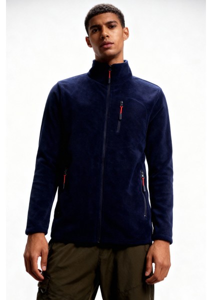 Erkek Extreme Rüzgar Geçirmez Cepli Outdoor Tam Fermuarlı Polar Ceket E223