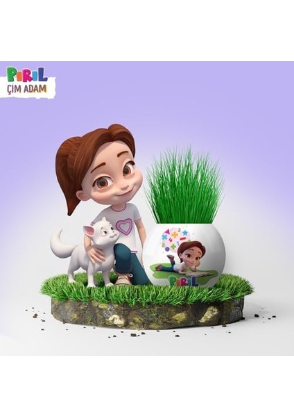 Pırıl Temalı Çim Adam 6'lı Set – Çocuklar Için Eğitici ve Bitki Yetiştirme Kiti fiyatları