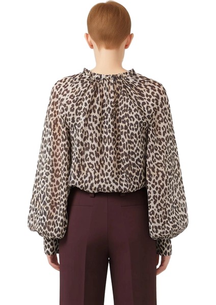 Kadın Vual Bluz Bisiklet Yaka Oversize Kesim Uzun Kollu Bağcıklı Detaylı Kaliteli Şık Rahat modelleri