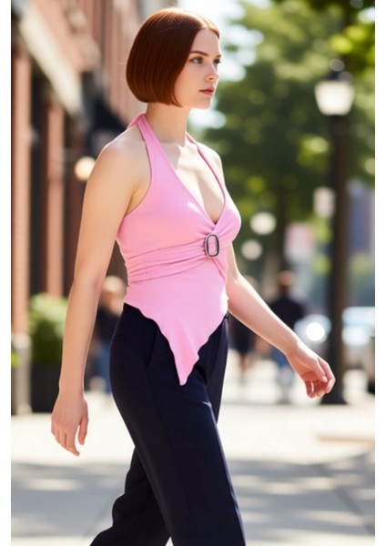 Asimetrik Kesim Kolsuz Bluz Viskoz Kumaş Rahat Kalıp Yazlık Uzun Ömürlü Özel Tasarım modelleri