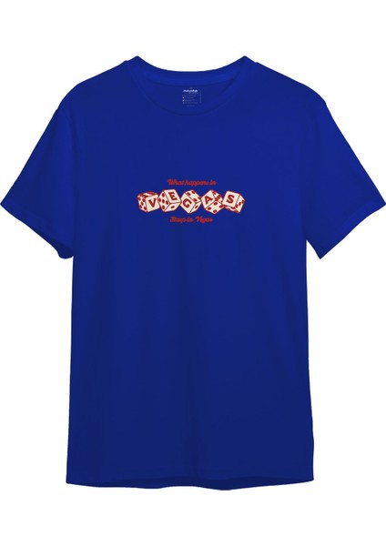 What Happened In Vegas Stays In Vegas Tişört - Mavi