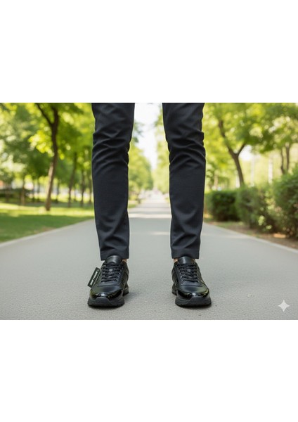 Erkek Günlük Mevsimlik Kışlık Hakiki Deri Siyah Ayakkabı Kaydırmaz Taban Ortopedik Bağcıklı fiyatları