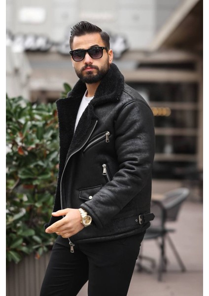 Erkek Biker Içi Kürüklü Ceket/mont modelleri