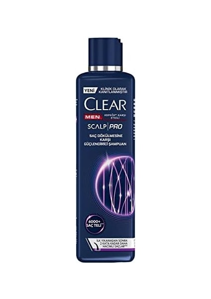 Clear Men Scalp Pro Güçlendirici Şampuan Saç Dökülmesine ve Kepeğe Karşı Etkili 300 ml